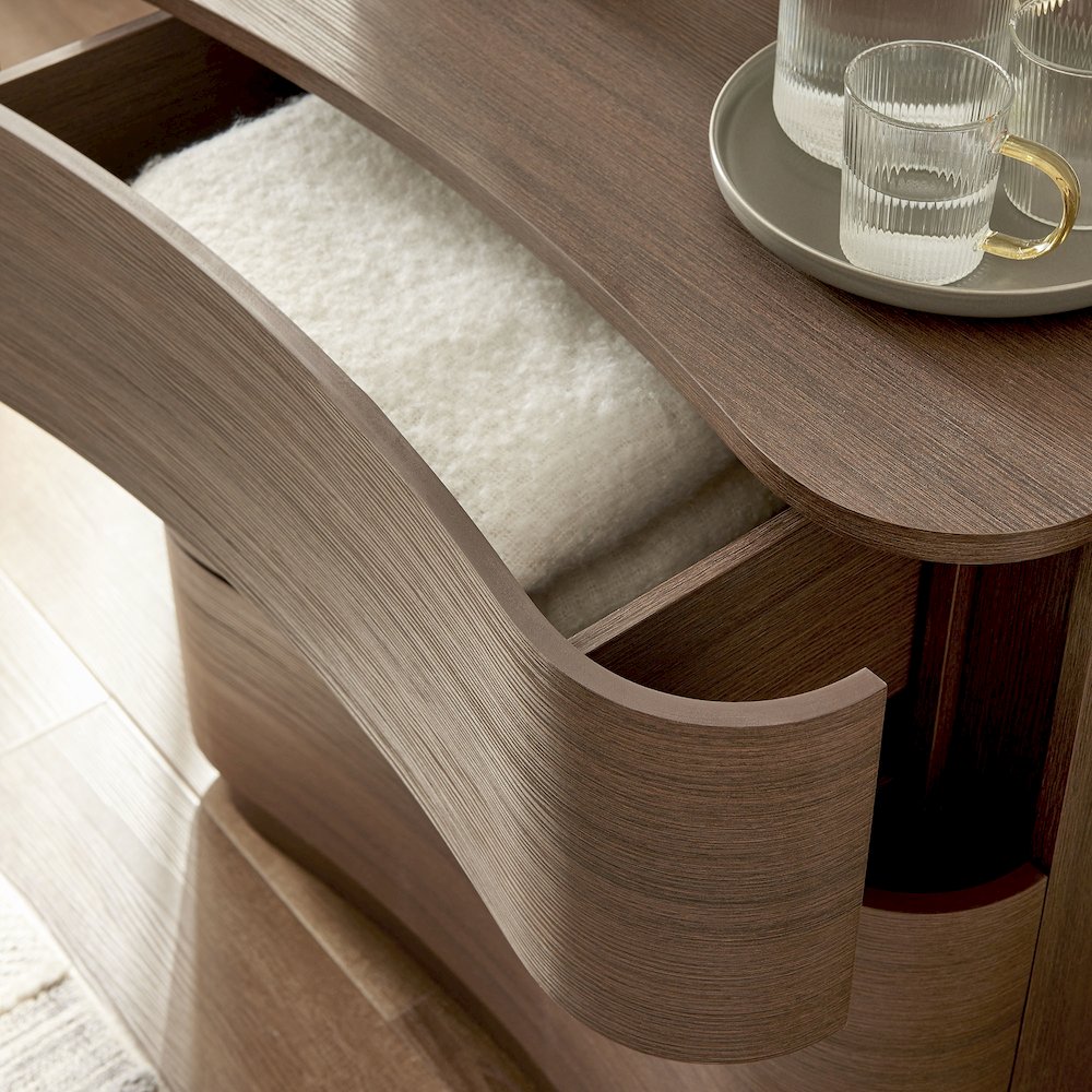 Mirae 3-Drawer Curved Compact Dresser. Picture 9