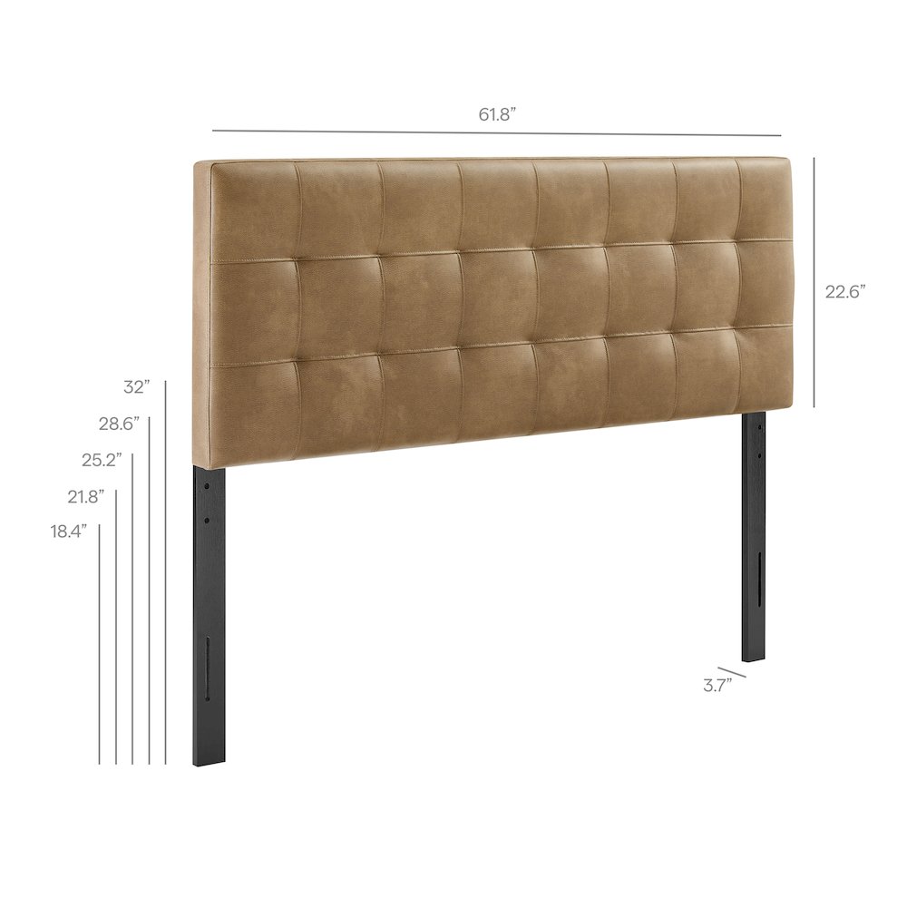 Lily Vegan Leather Queen Size Headboard. Picture 2
