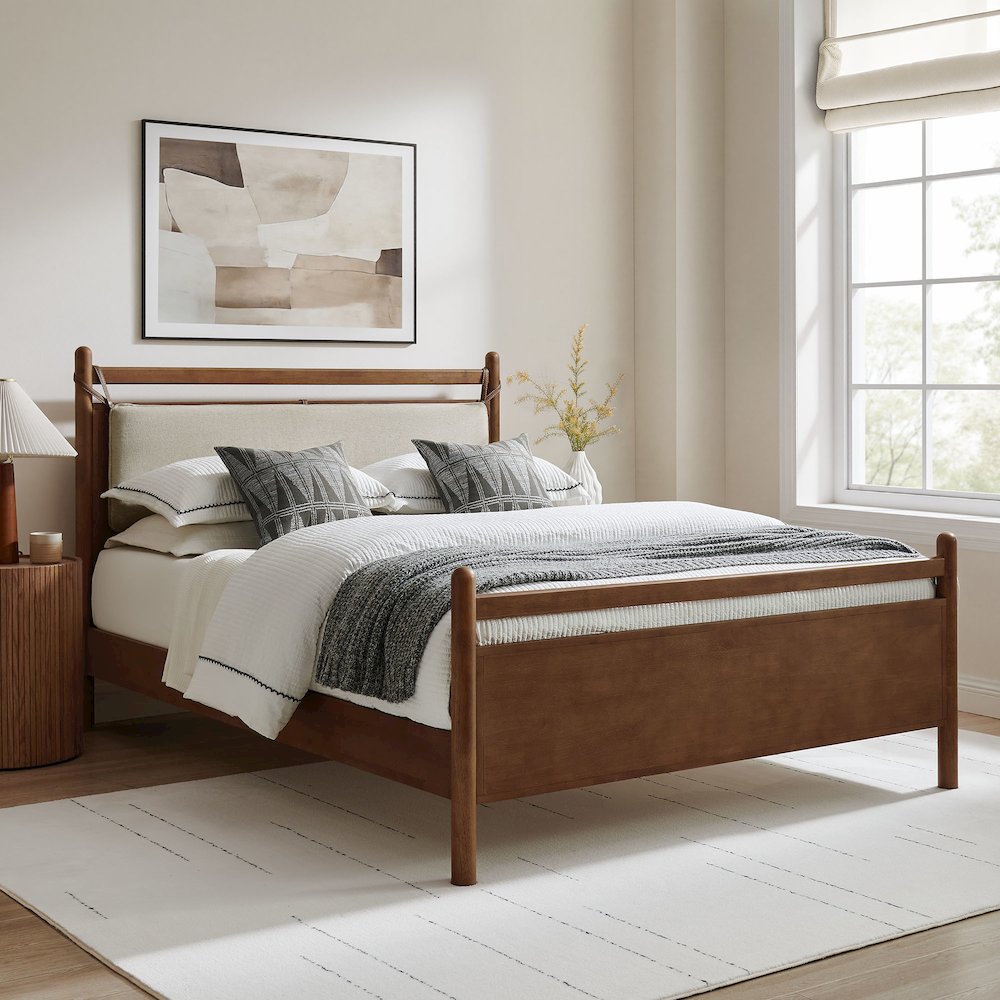 Leni Full Size Wood Platform Bed Frame. Picture 9