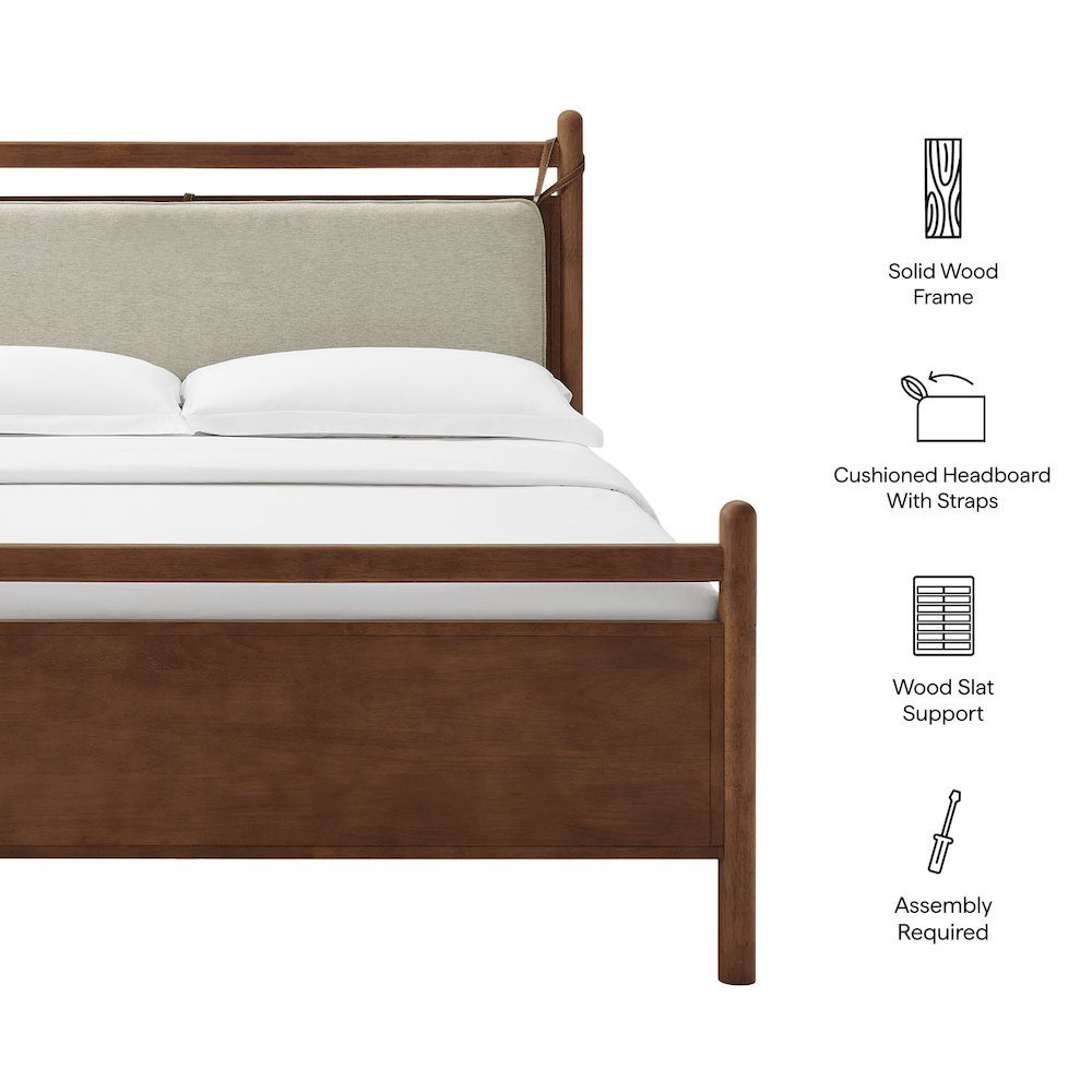Leni Full Size Wood Platform Bed Frame. Picture 2