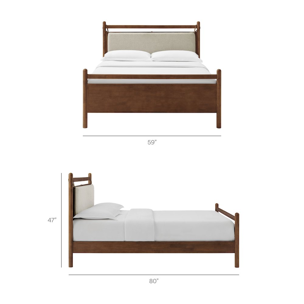 Leni Full Size Wood Platform Bed Frame. Picture 3
