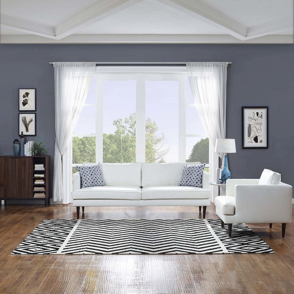 Ailani Geometric Chevron / Diamond 8x10 Area Rug. Picture 5