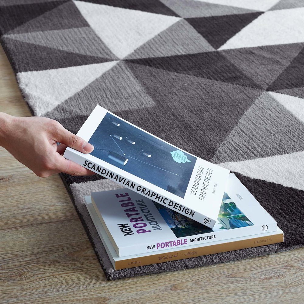 Kahula Geometric Triangle Mosaic 8x10 Area Rug. Picture 7