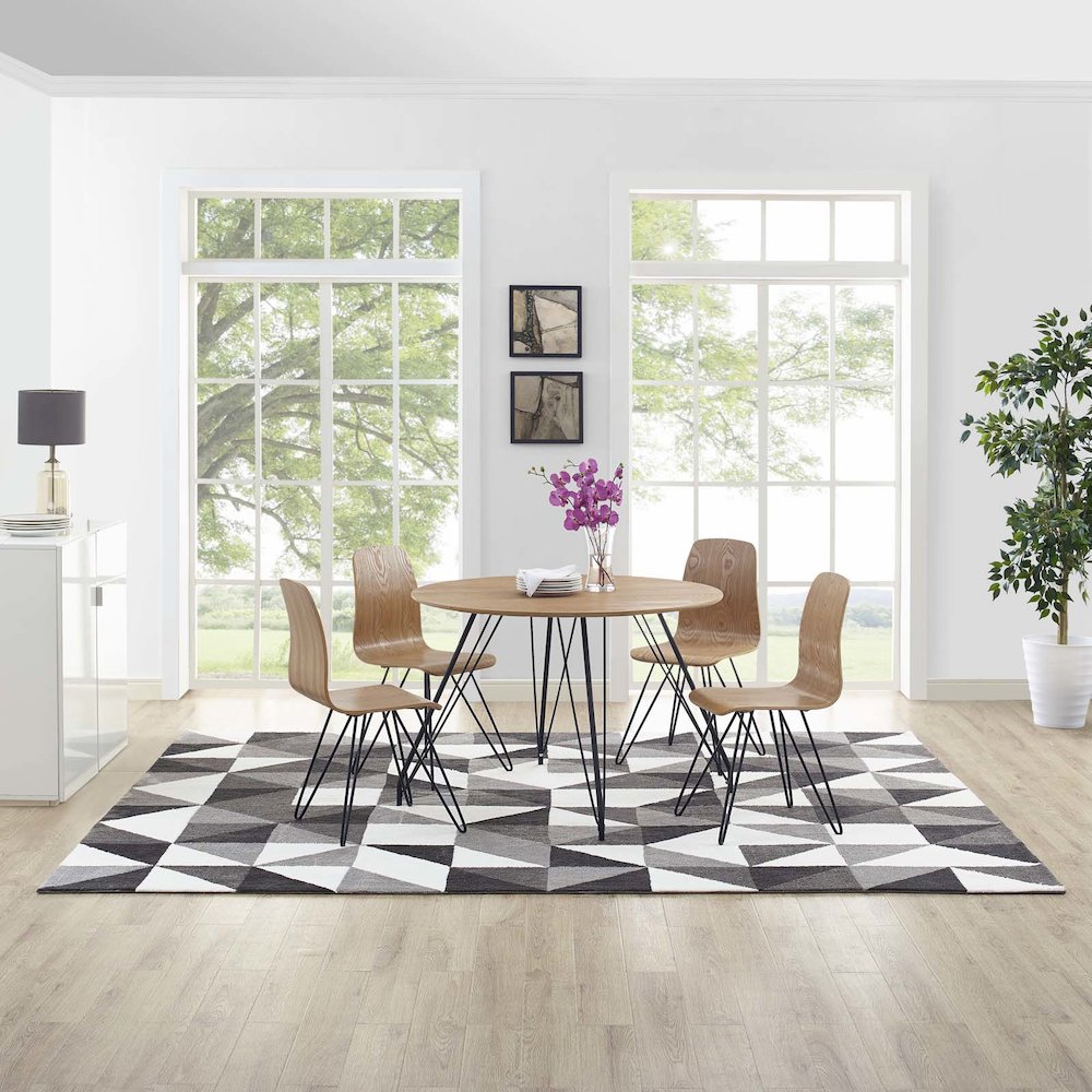 Kahula Geometric Triangle Mosaic 8x10 Area Rug. Picture 5