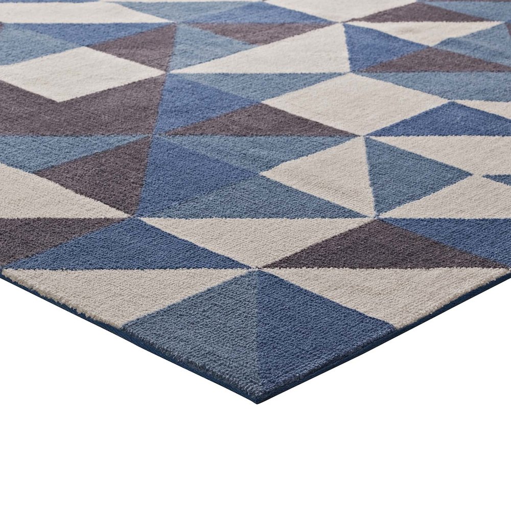 Kahula Geometric Triangle Mosaic 5x8 Area Rug. Picture 2
