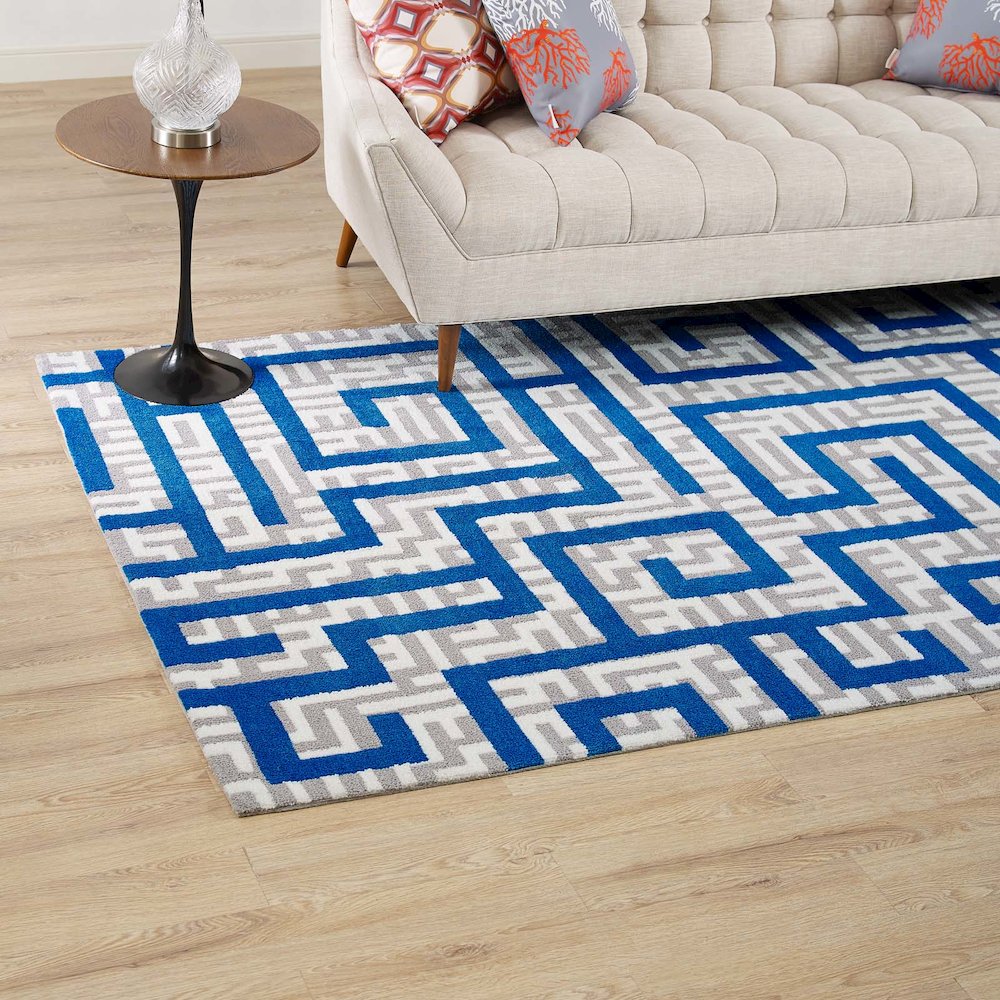 Nahia Geometric Maze 8x10 Area Rug. Picture 6