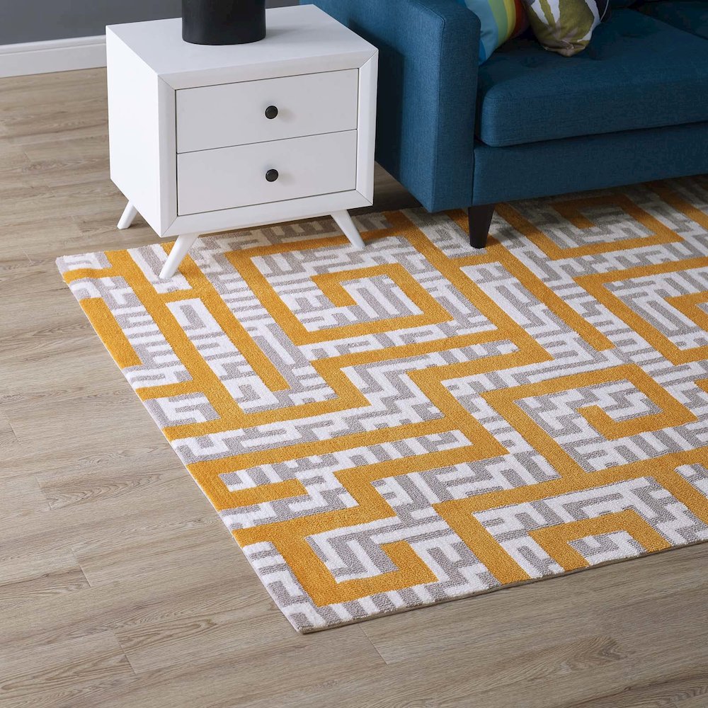 Nahia Geometric Maze 5x8 Area Rug. Picture 6