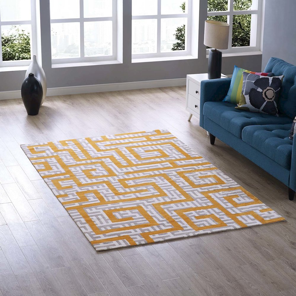 Nahia Geometric Maze 5x8 Area Rug. Picture 5