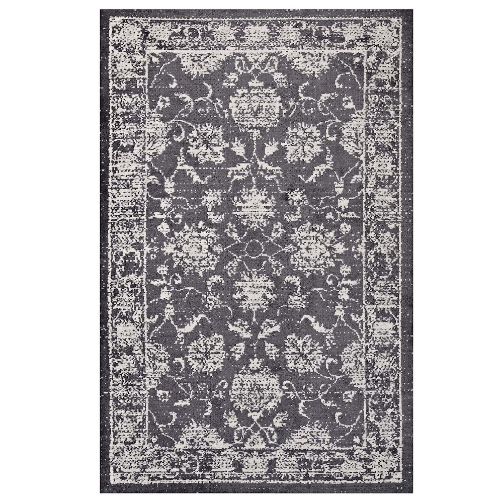 Kazia Distressed Floral Lattice 5x8 Area Rug. Picture 1