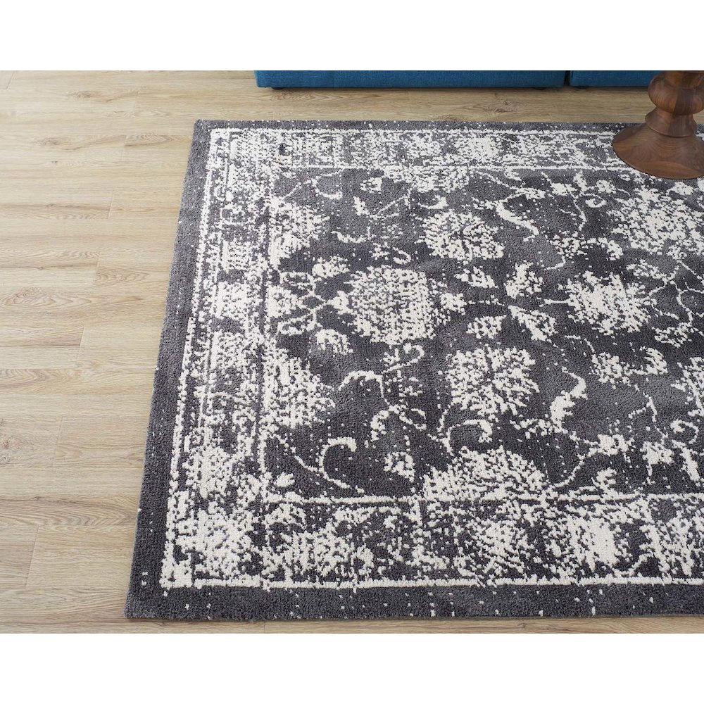 Kazia Distressed Floral Lattice 8x10 Area Rug. Picture 5