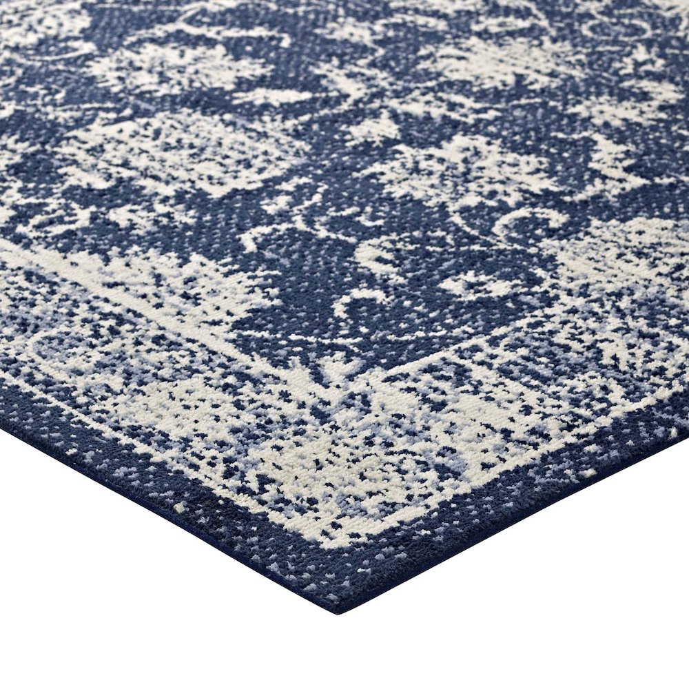 Kazia Distressed Floral Lattice 5x8 Area Rug. Picture 2