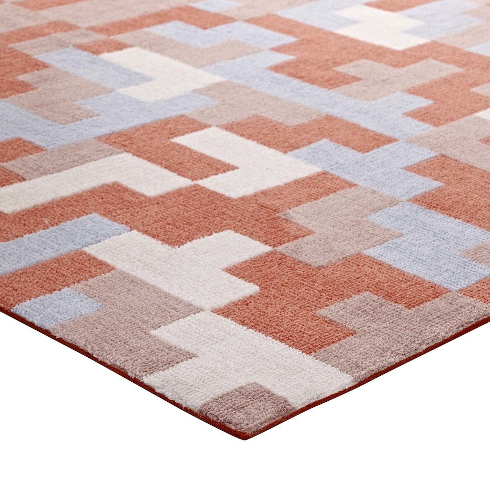 Andela Interlocking Block Mosaic 5x8 Area Rug. Picture 2