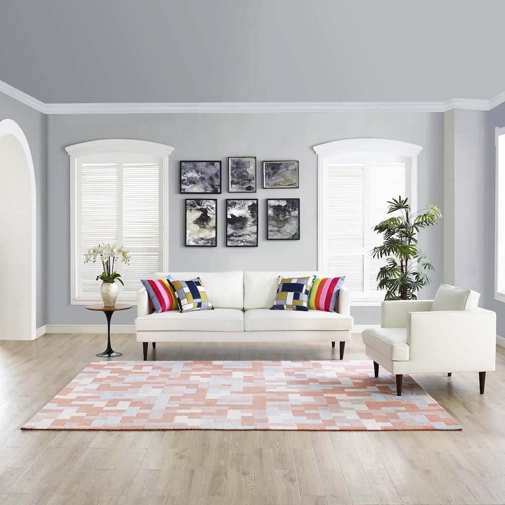 Andela Interlocking Block Mosaic 8x10 Area Rug. Picture 5