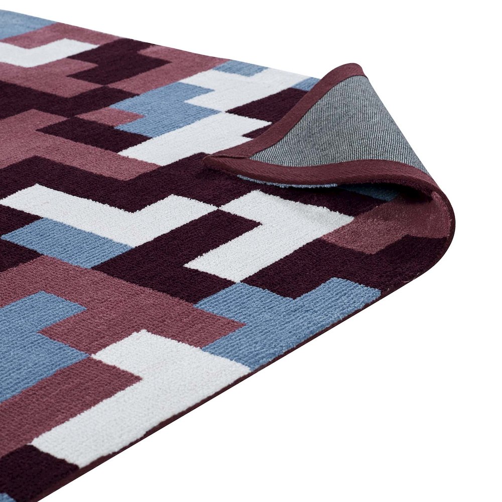 Andela Interlocking Block Mosaic 5x8 Area Rug. Picture 4