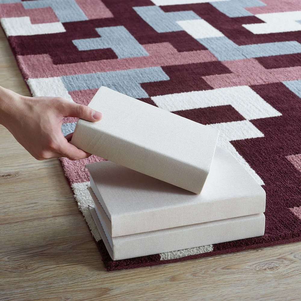 Andela Interlocking Block Mosaic 5x8 Area Rug. Picture 7