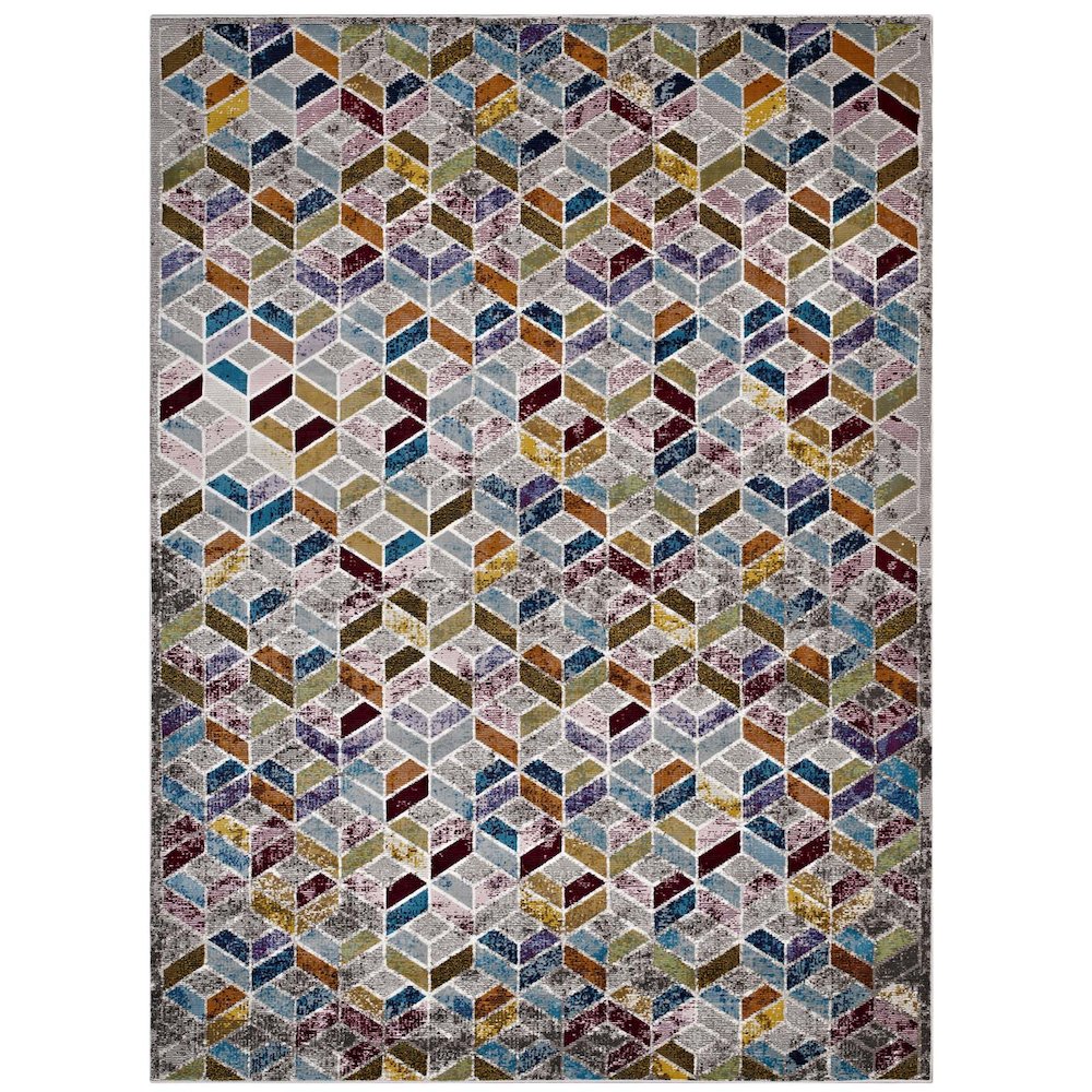 Laleh Geometric Mosaic 4x6 Area Rug. Picture 1