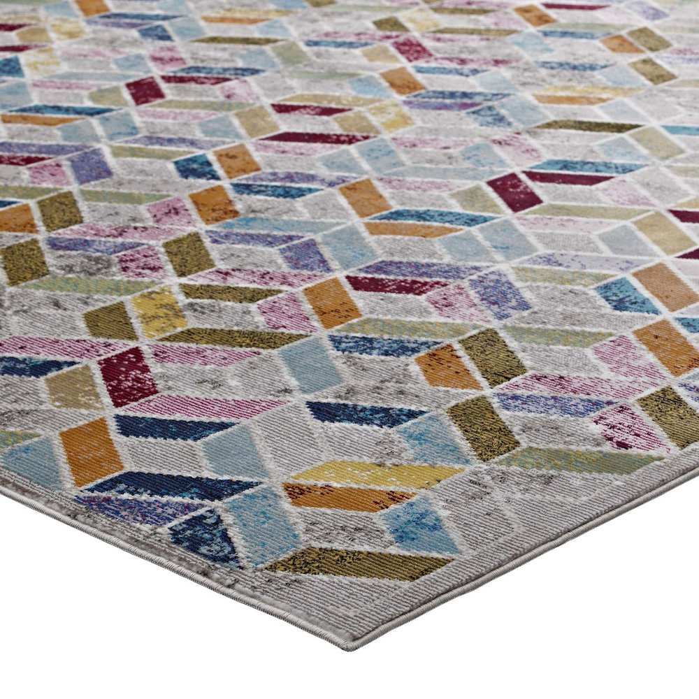 Laleh Geometric Mosaic 4x6 Area Rug. Picture 3