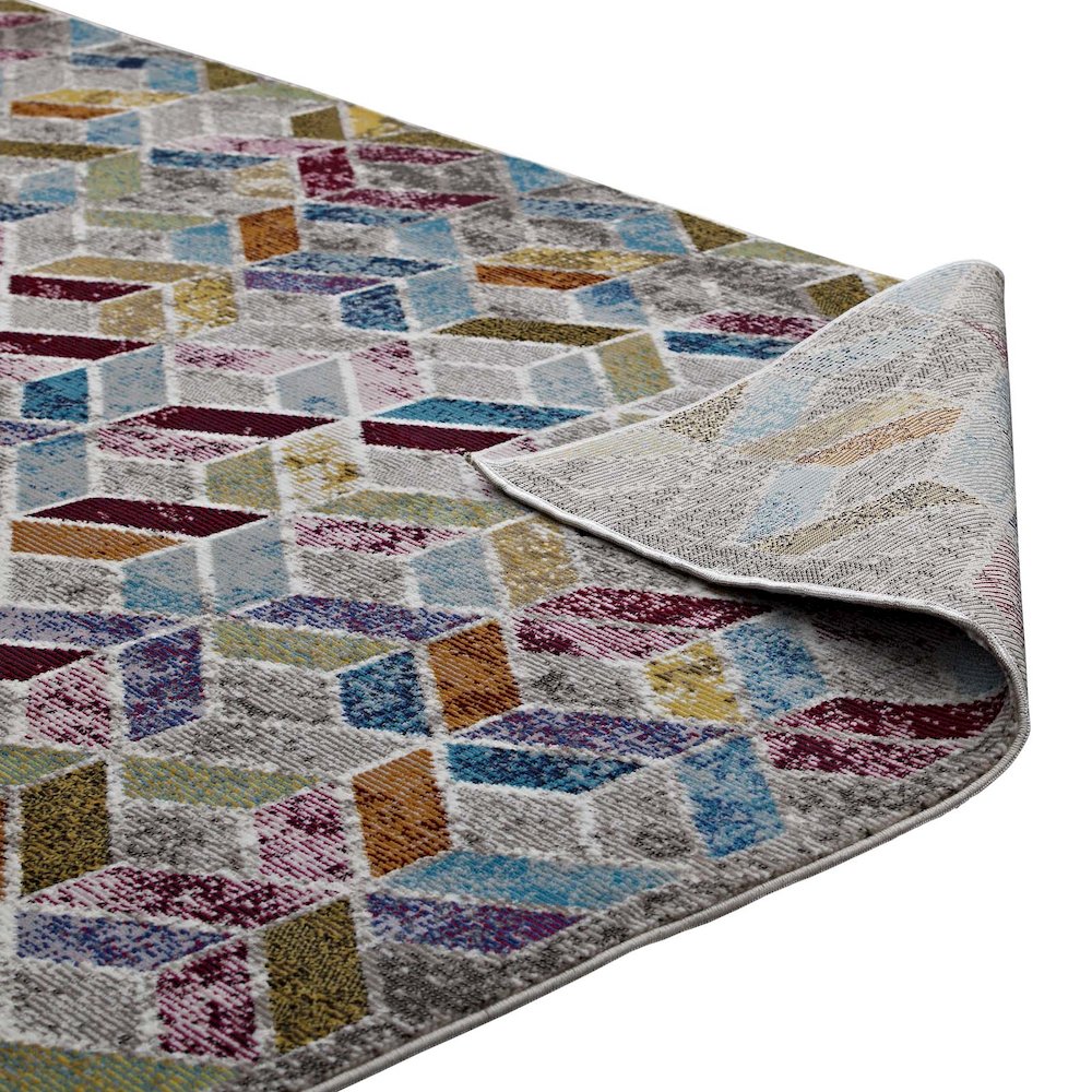 Laleh Geometric Mosaic 4x6 Area Rug. Picture 4
