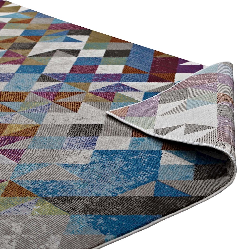 Lavendula Triangle Mosaic 5x8 Area Rug. Picture 4