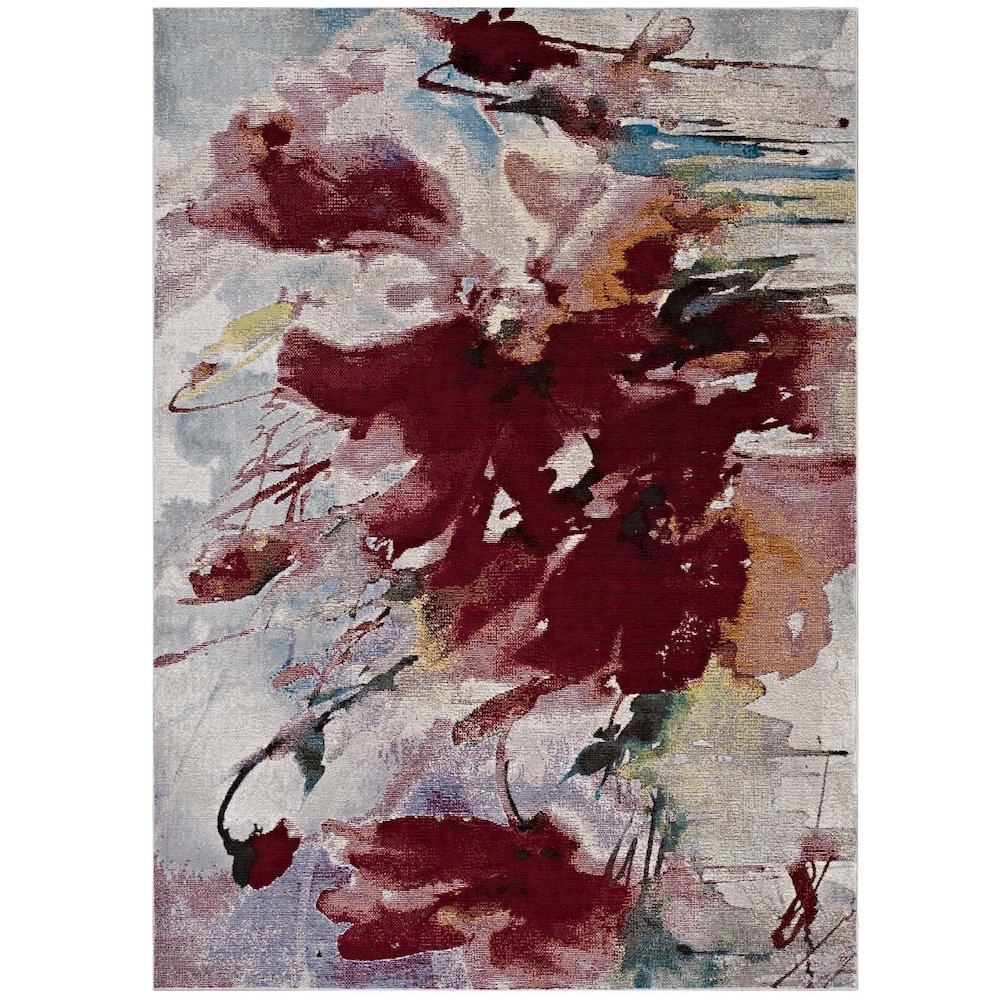 Blume Abstract Floral 4x6 Area Rug. Picture 1