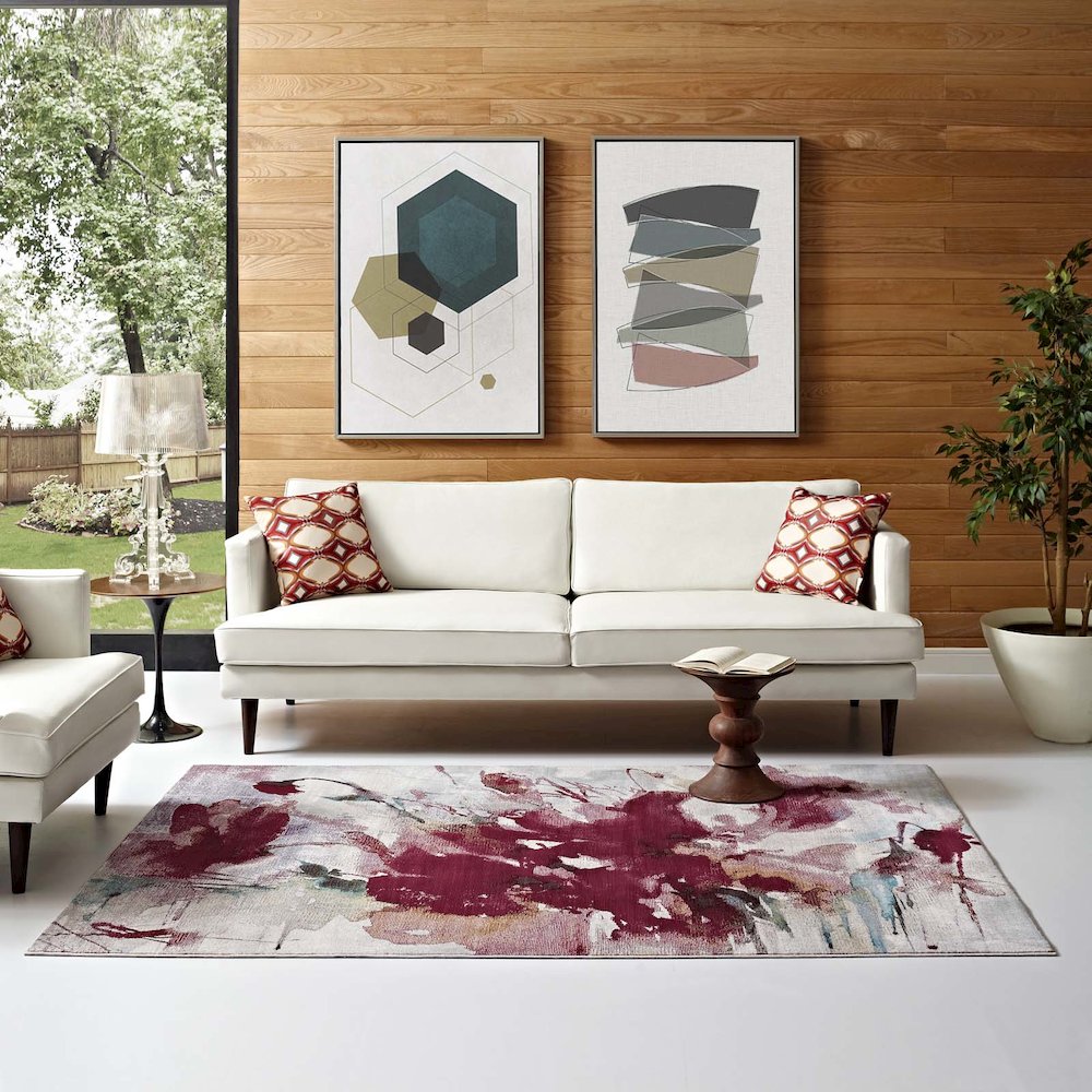 Blume Abstract Floral 4x6 Area Rug. Picture 6