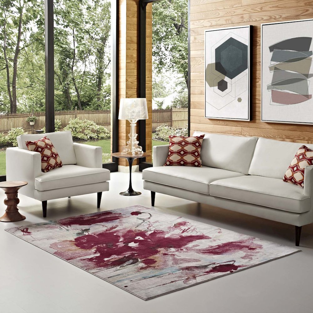 Blume Abstract Floral 4x6 Area Rug. Picture 5