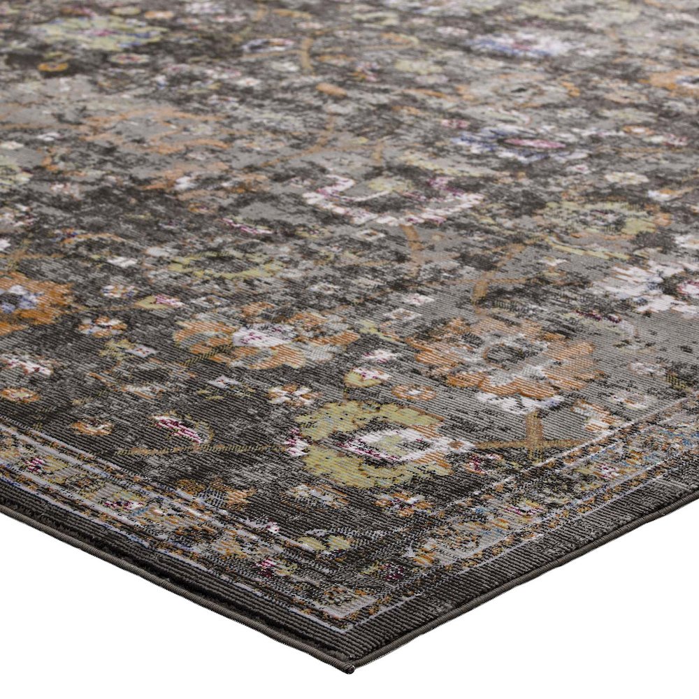 Minu Distressed Floral Lattice 4x6 Area Rug. Picture 3