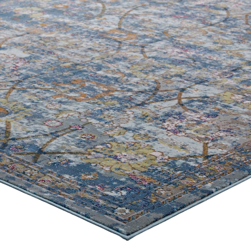 Minu Distressed Floral Lattice 5x8 Area Rug. Picture 3
