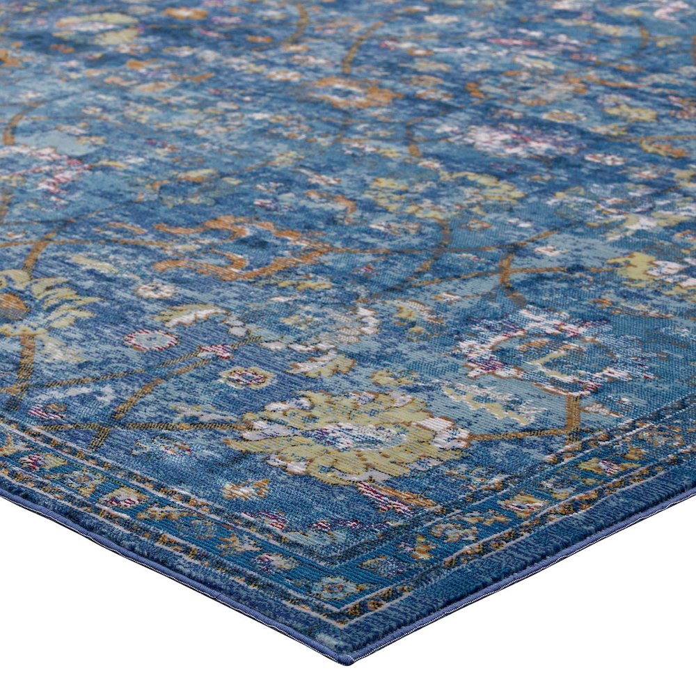 Minu Distressed Floral Lattice 4x6 Area Rug. Picture 3