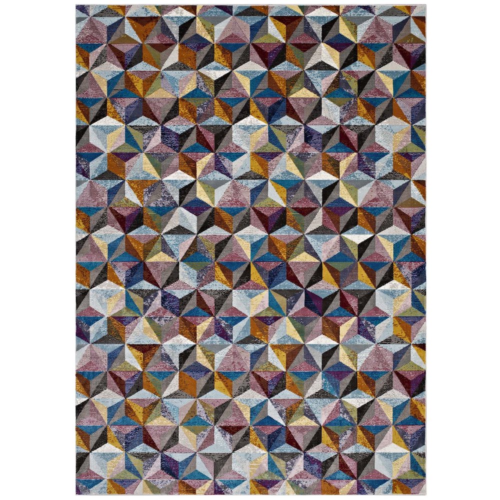 Arisa Geometric Hexagon Mosaic 8x10 Area Rug. Picture 1