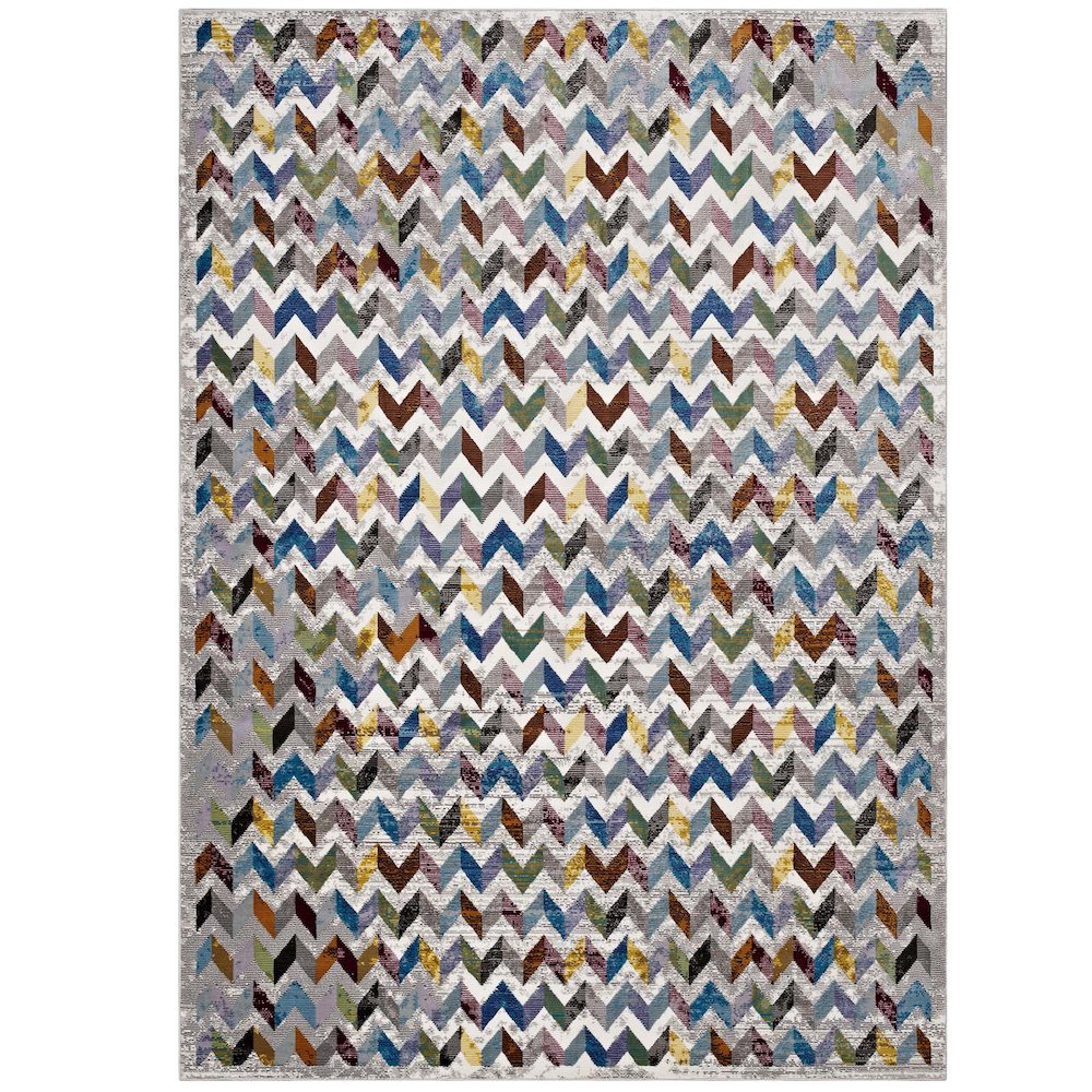 Gemma Chevron Mosaic 4x6 Area Rug. Picture 1