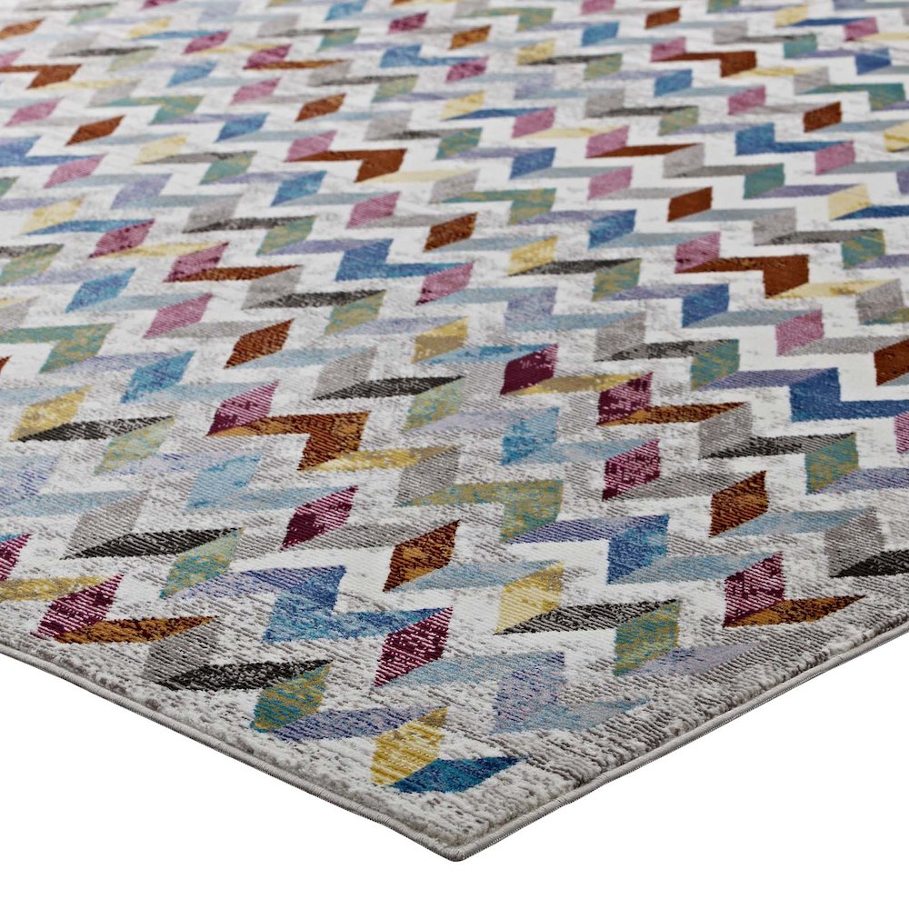Gemma Chevron Mosaic 5x8 Area Rug. Picture 3
