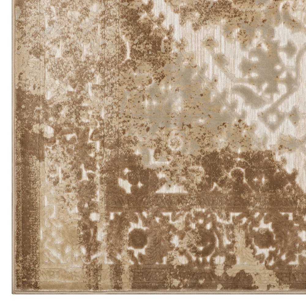 Rosina Distressed Vintage Medallion 5x8 Area Rug. Picture 2