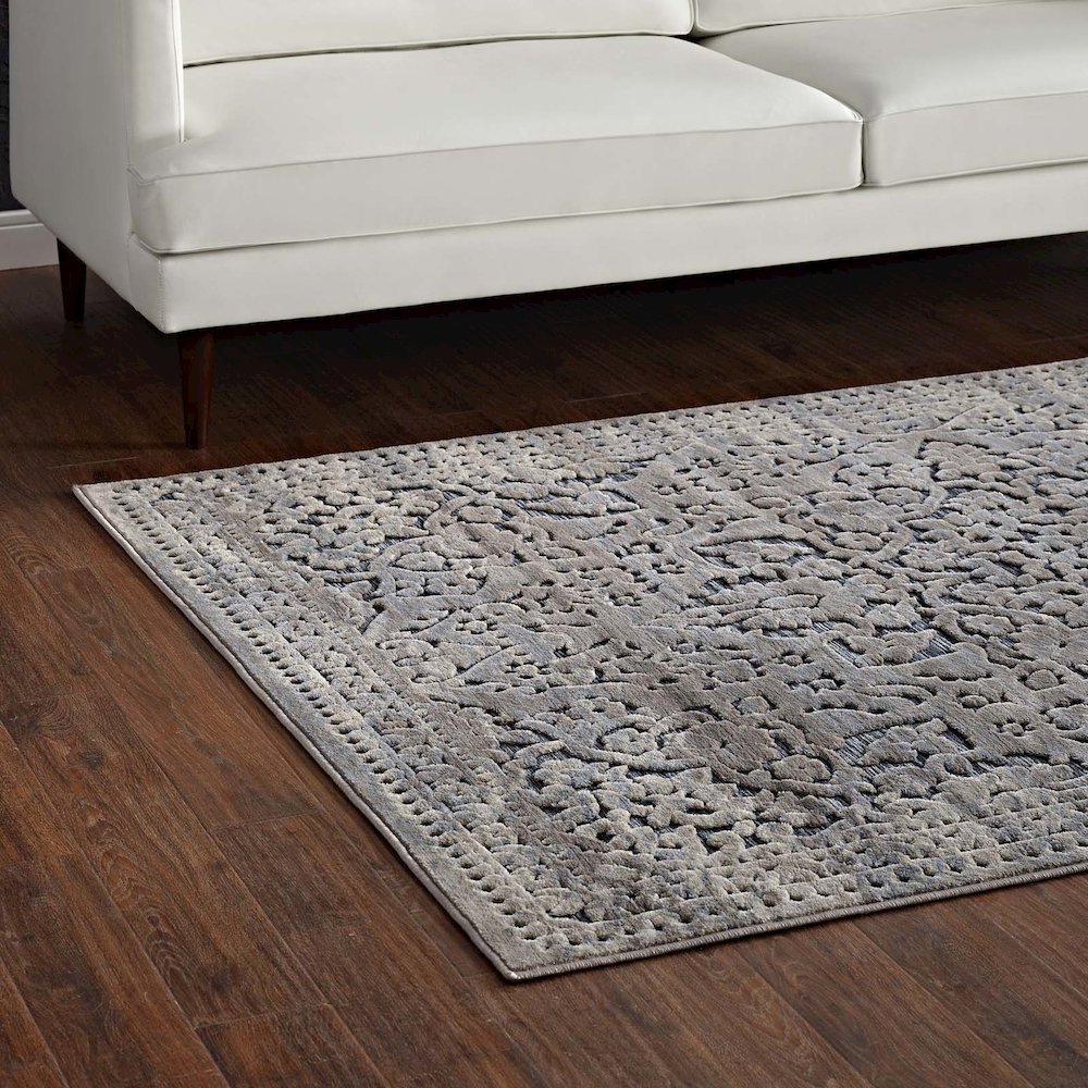 Margarida Distressed Vintage Turkish 8x10 Area Rug. Picture 7