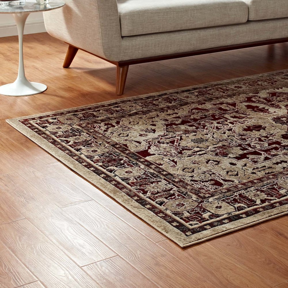 Grania Ornate Vintage Floral Turkish 5x8 Area Rug. Picture 7