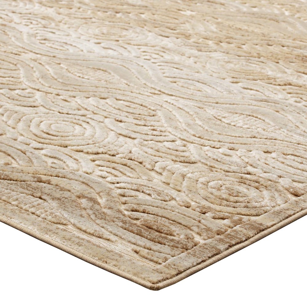 Kennocha Rustic Vintage Abstract Waves 5x8 Area Rug. Picture 3