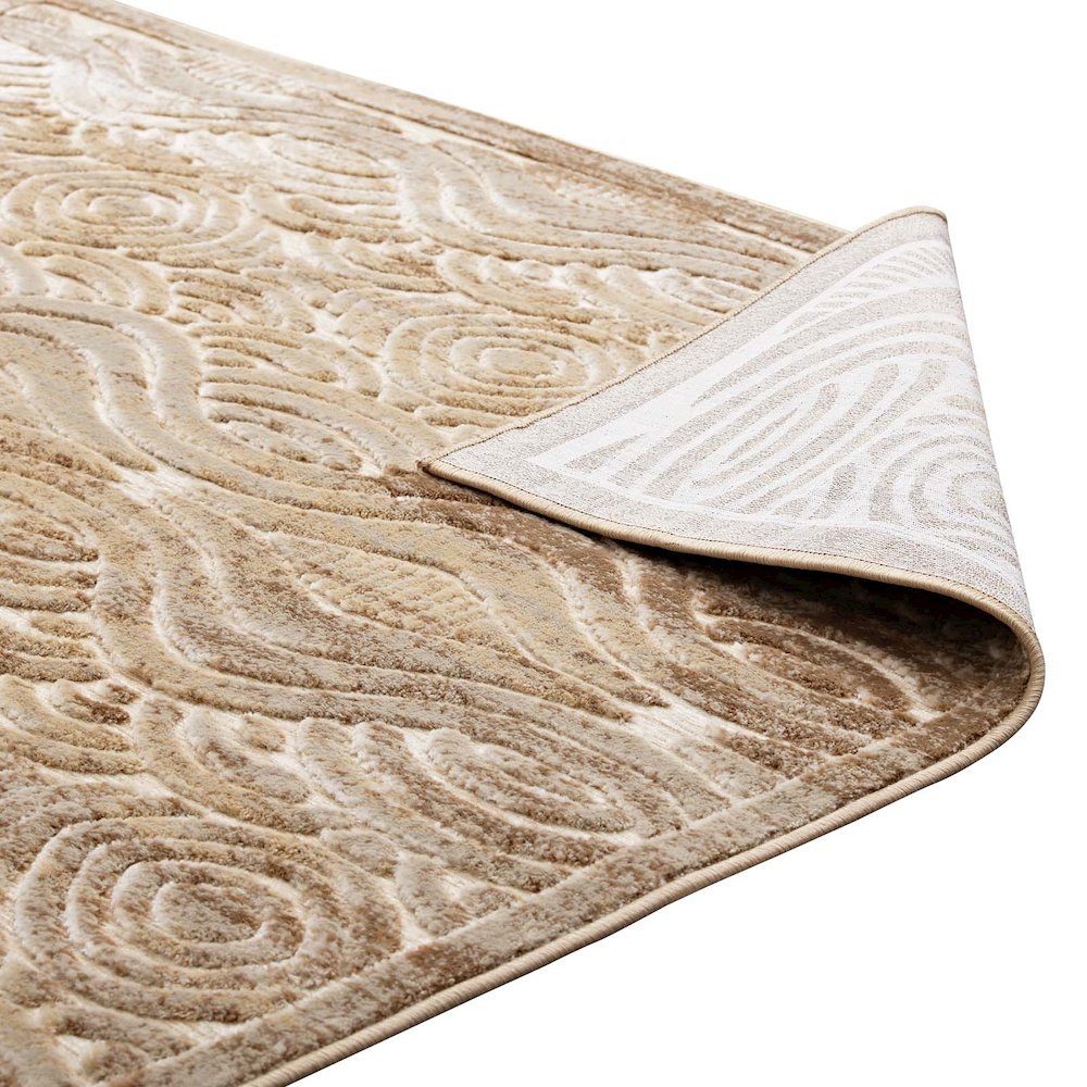 Kennocha Rustic Vintage Abstract Waves 5x8 Area Rug. Picture 4
