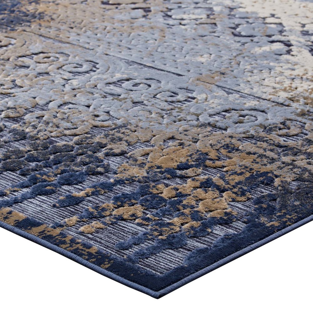 Kalene Distressed Vintage Turkish 5X8 Area Rug. Picture 3