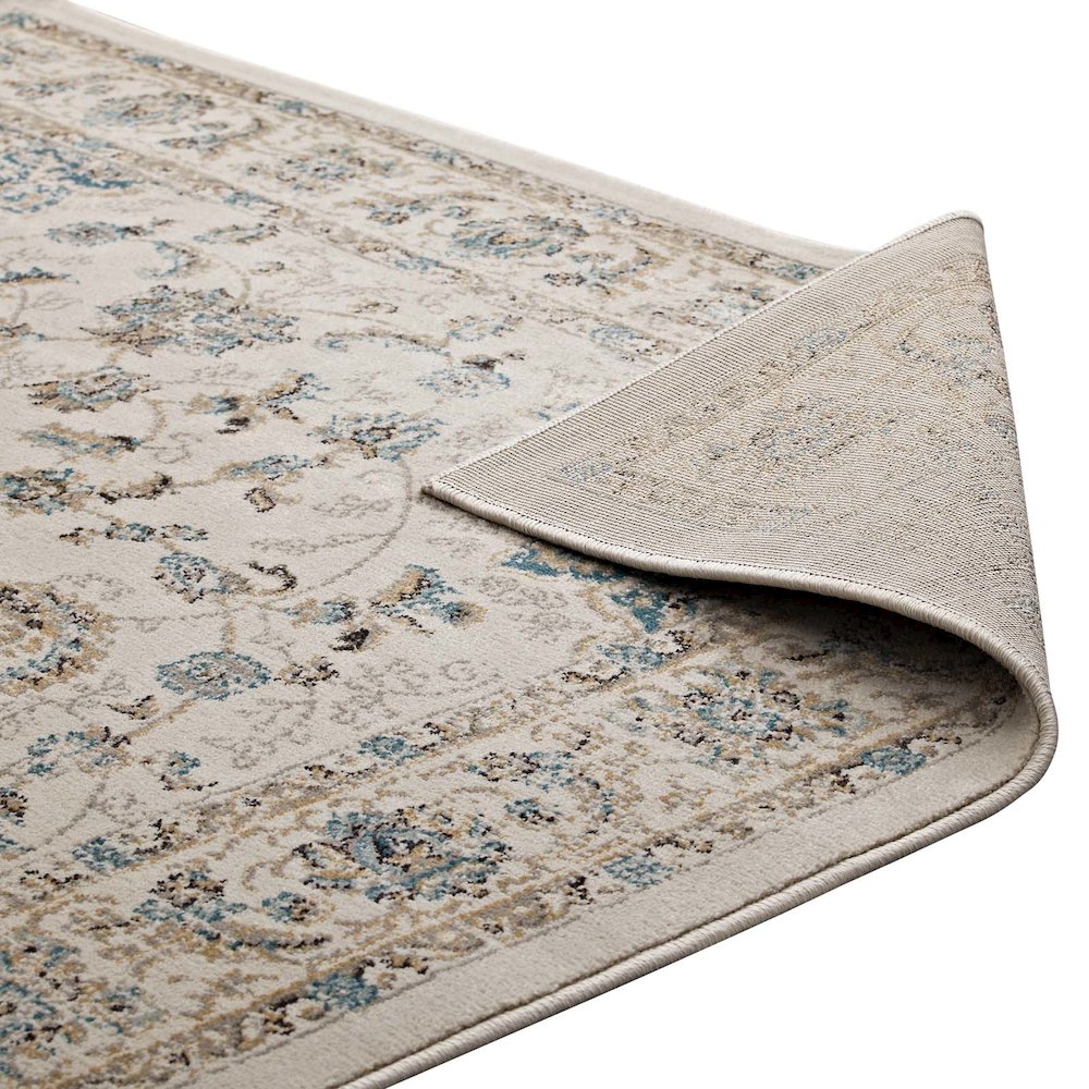 Atara Distressed Vintage Persian Medallion 5x8 Area Rug. Picture 5