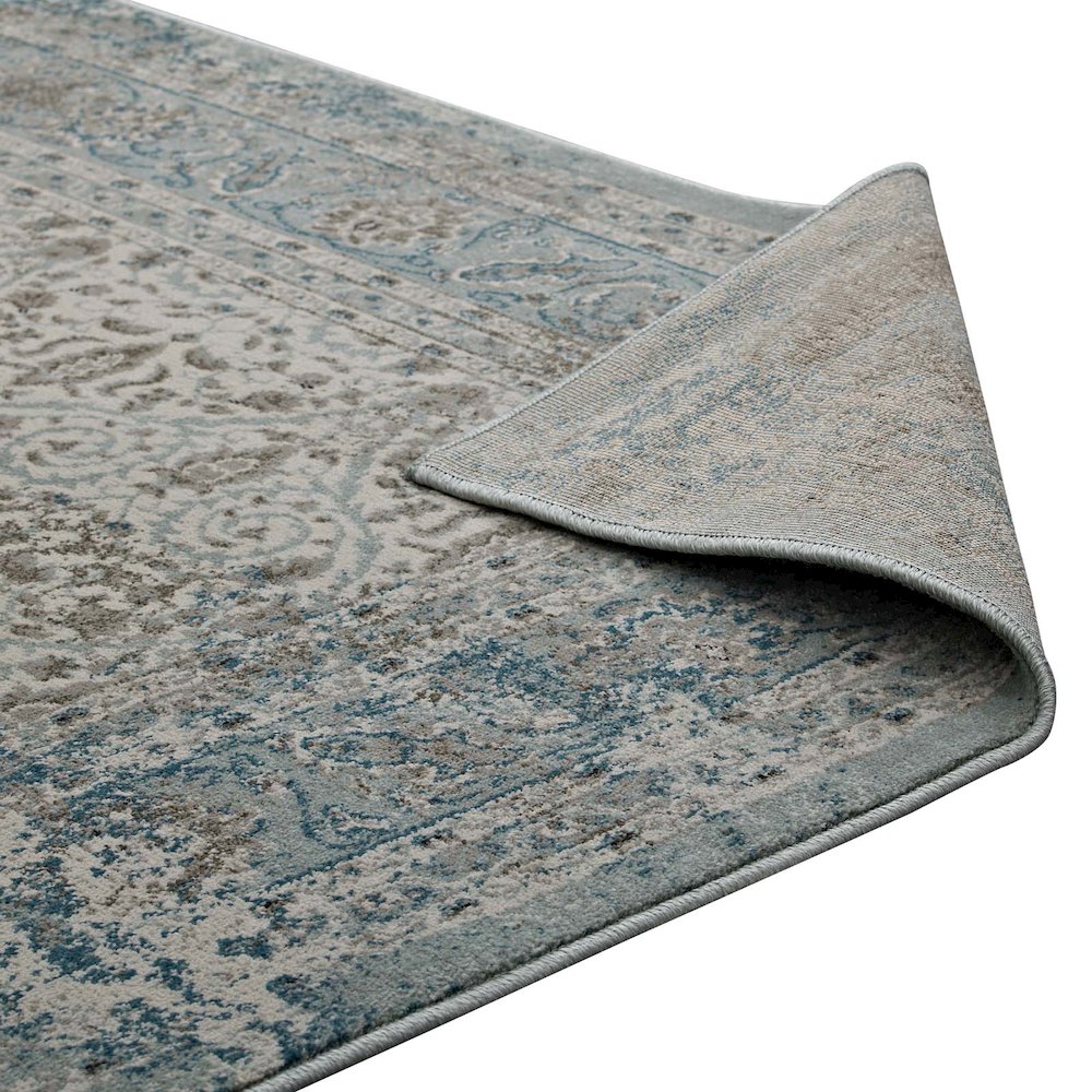 Dilys Distressed Vintage Floral Lattice 8x10 Area Rug. Picture 4