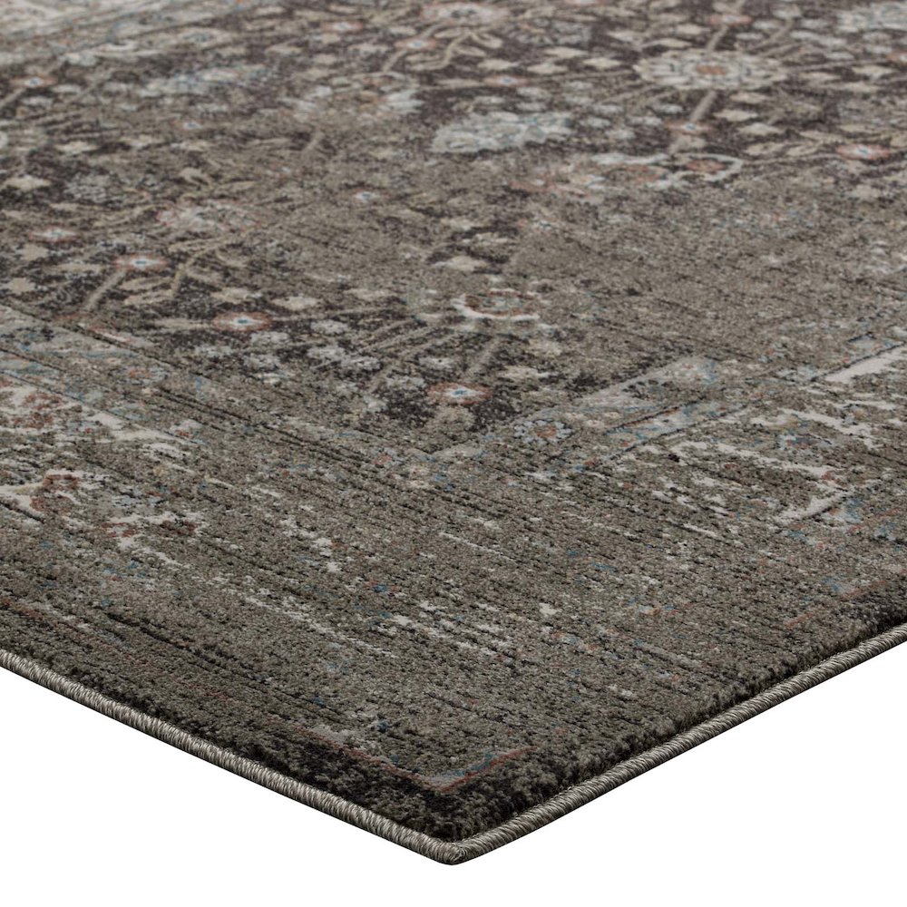 Berit Distressed Vintage Floral Lattice 5x8 Area Rug. Picture 3