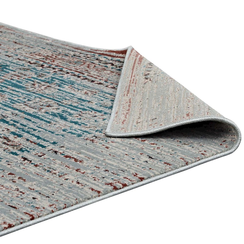 Hesper Distressed Contemporary Floral Lattice 8x10 Area Rug. Picture 4