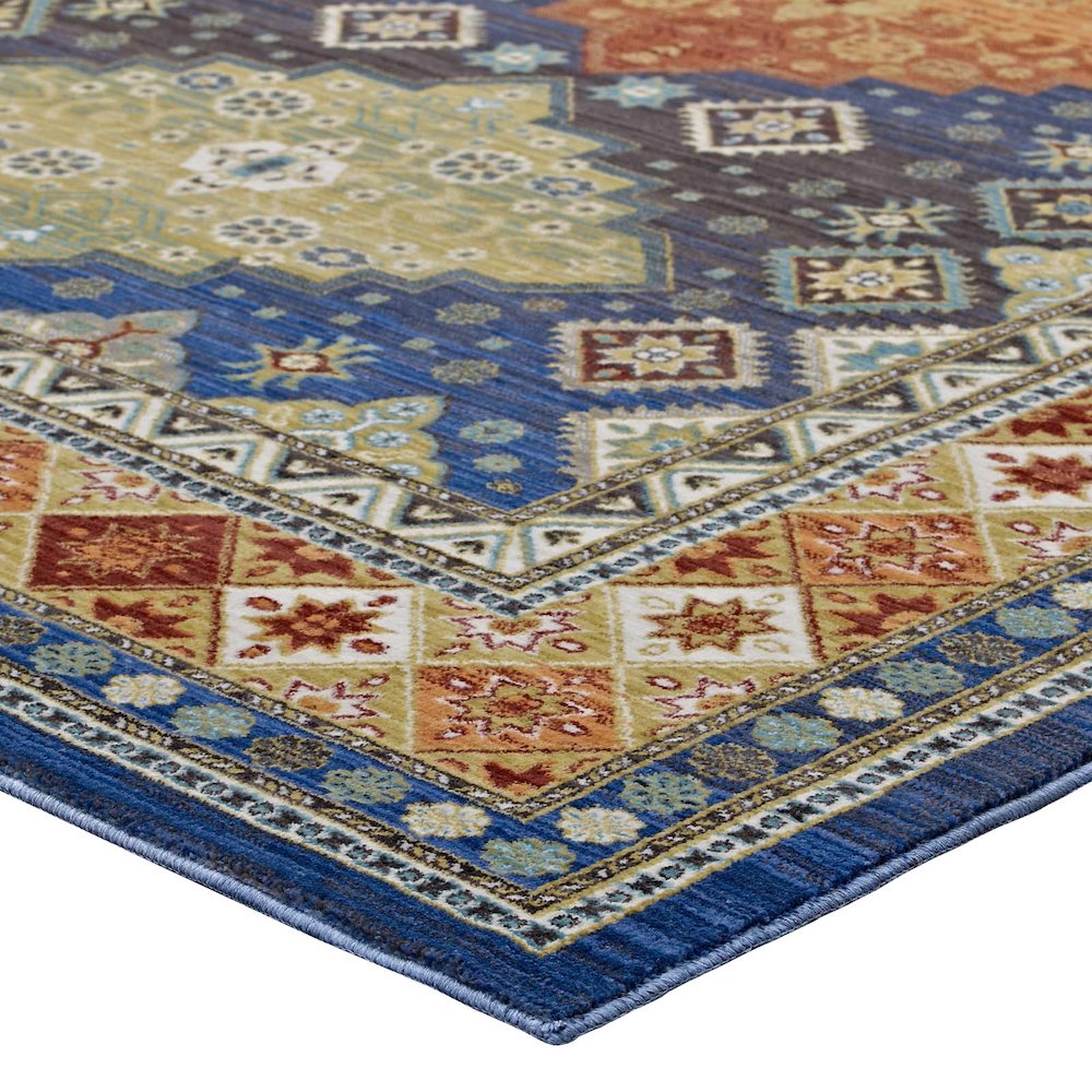 Atzi Distressed Southwestern Diamond Floral 8x10 Area Rug. Picture 3