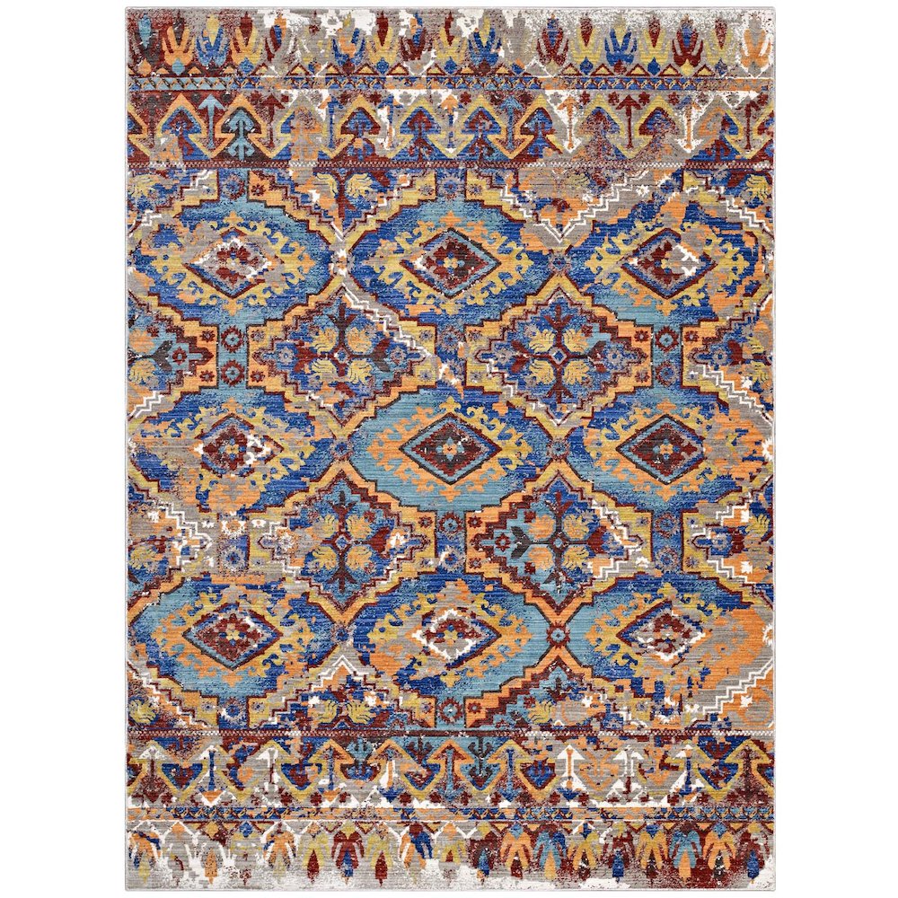 Centehua Distressed Southwestern Aztec 4x6 Area Rug. Picture 1