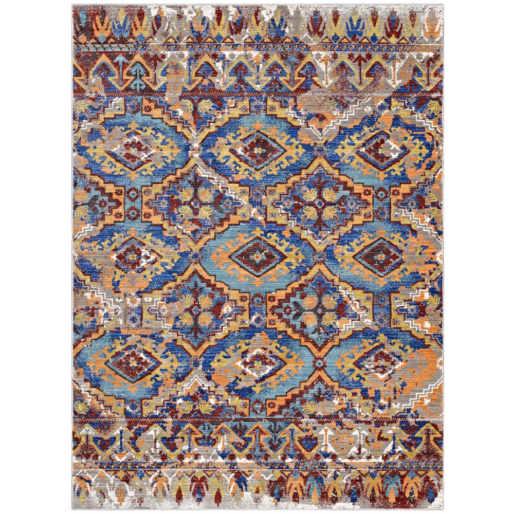 Centehua Distressed Southwestern Aztec 8x10 Area Rug. Picture 1