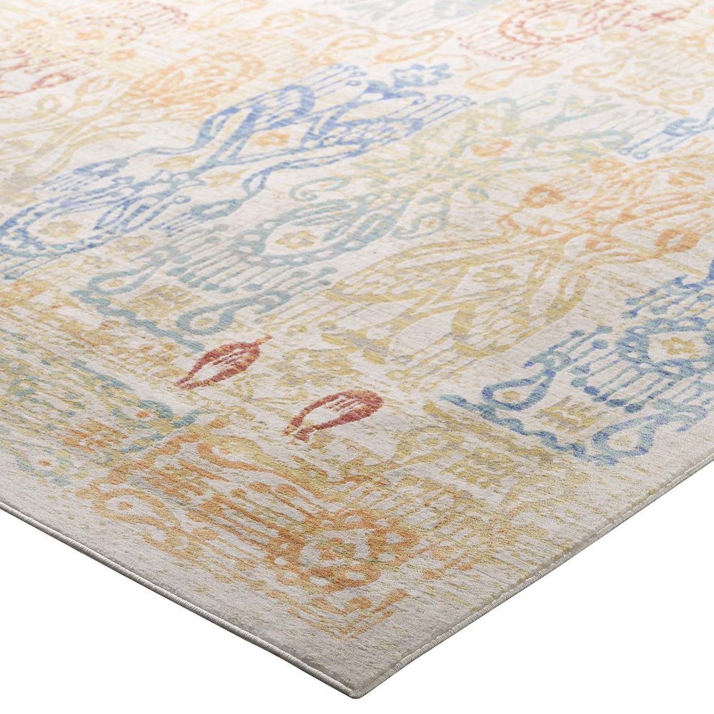 Solimar Distressed Southwestern Aztec 5x8 Area Rug. Picture 3