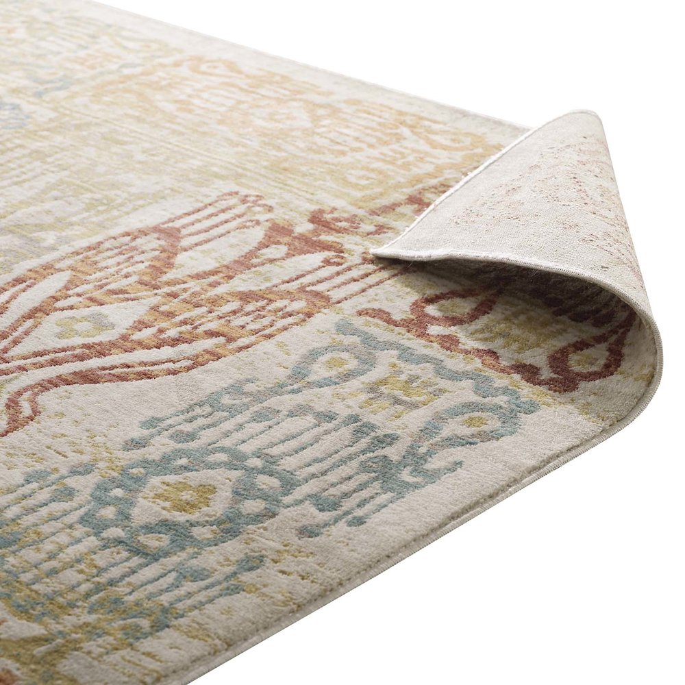 Solimar Distressed Southwestern Aztec 5x8 Area Rug. Picture 4