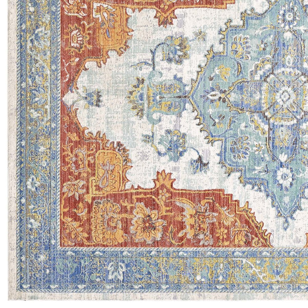 Citlali Distressed Southwestern Aztec 5x8 Area Rug. Picture 2