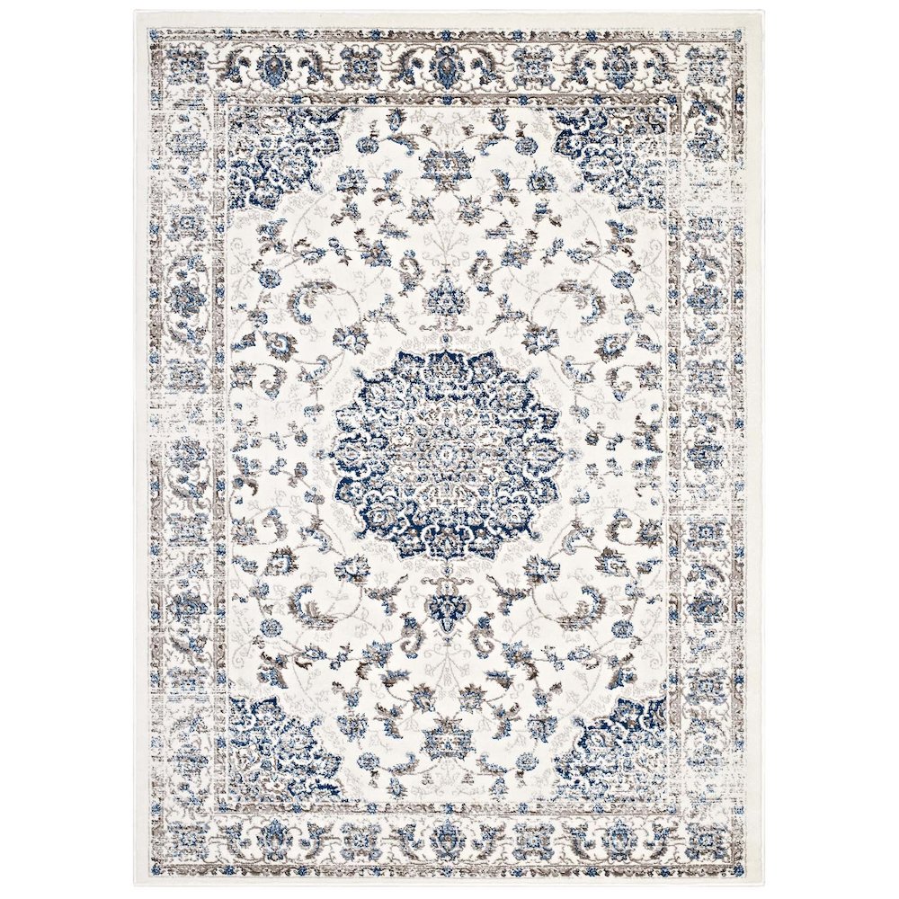 Lilja Distressed Vintage Medallion 5x8 Area Rug. Picture 1