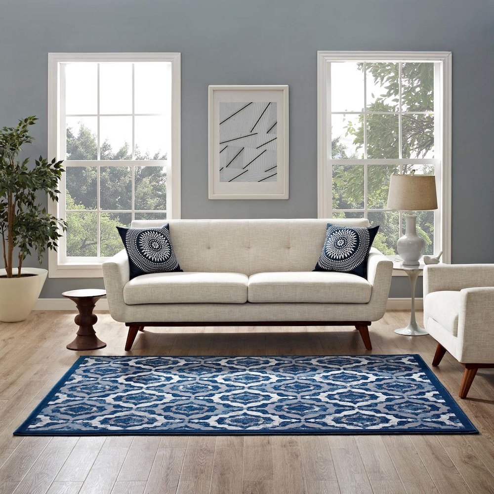 Kalinda Rustic Vintage Moroccan Trellis 5x8 Area Rug. Picture 6